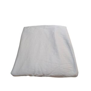 Pottery Barn Cal King Flat Sheet Cotton Grey Natural Fibers Neutral Minimalism